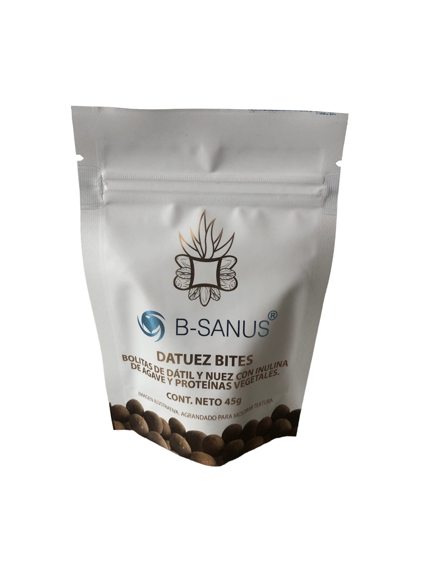 DATUEZ BITES - Bolitas de Dátil y Nuez con Proteínas de Arroz y de Chícharo con Inulina de Agave