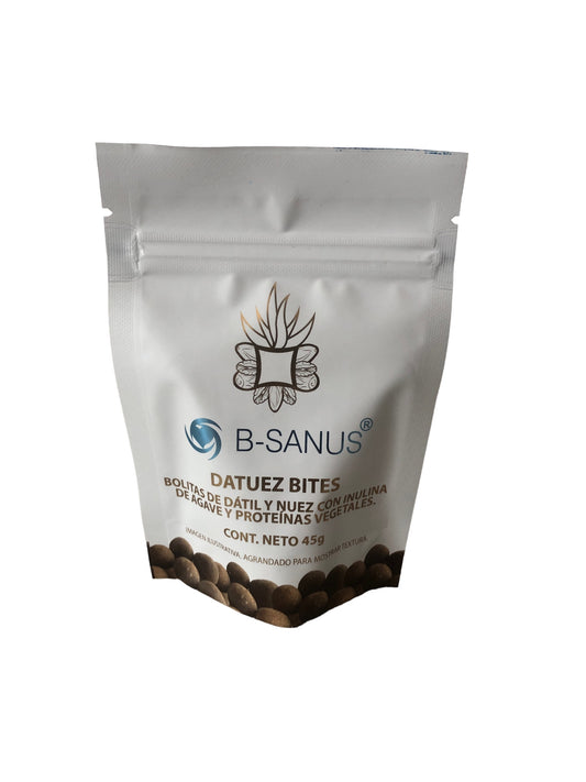 DATUEZ BITES - Bolitas de Dátil y Nuez con Proteínas de Arroz y de Chícharo con Inulina de Agave