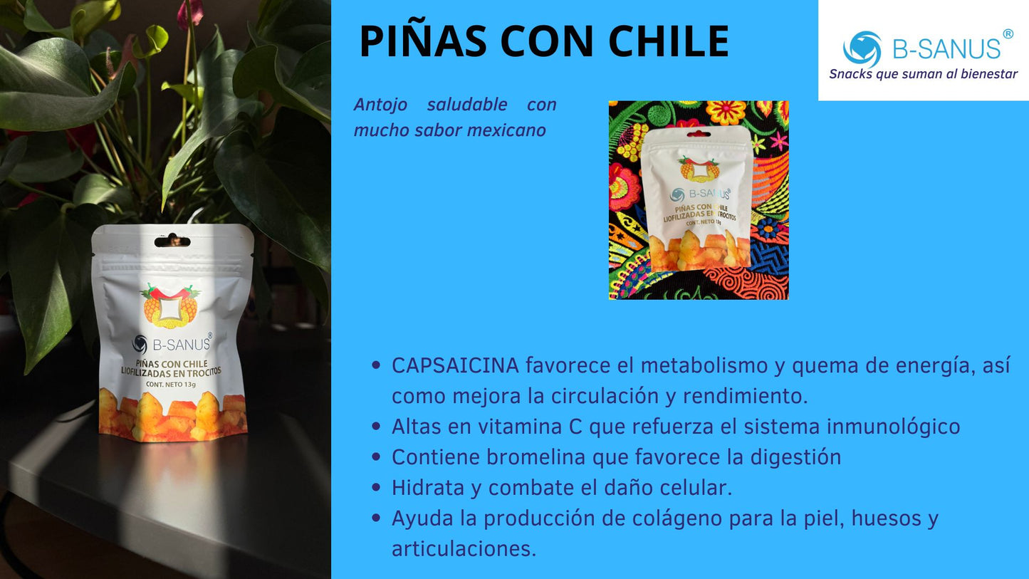 PIÑAS LIOFILIZADAS EN TROZOS B-SANUS (12g)