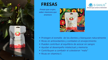 FRESAS LIOFILIZADAS EN RODAJAS B-SANUS (10g)