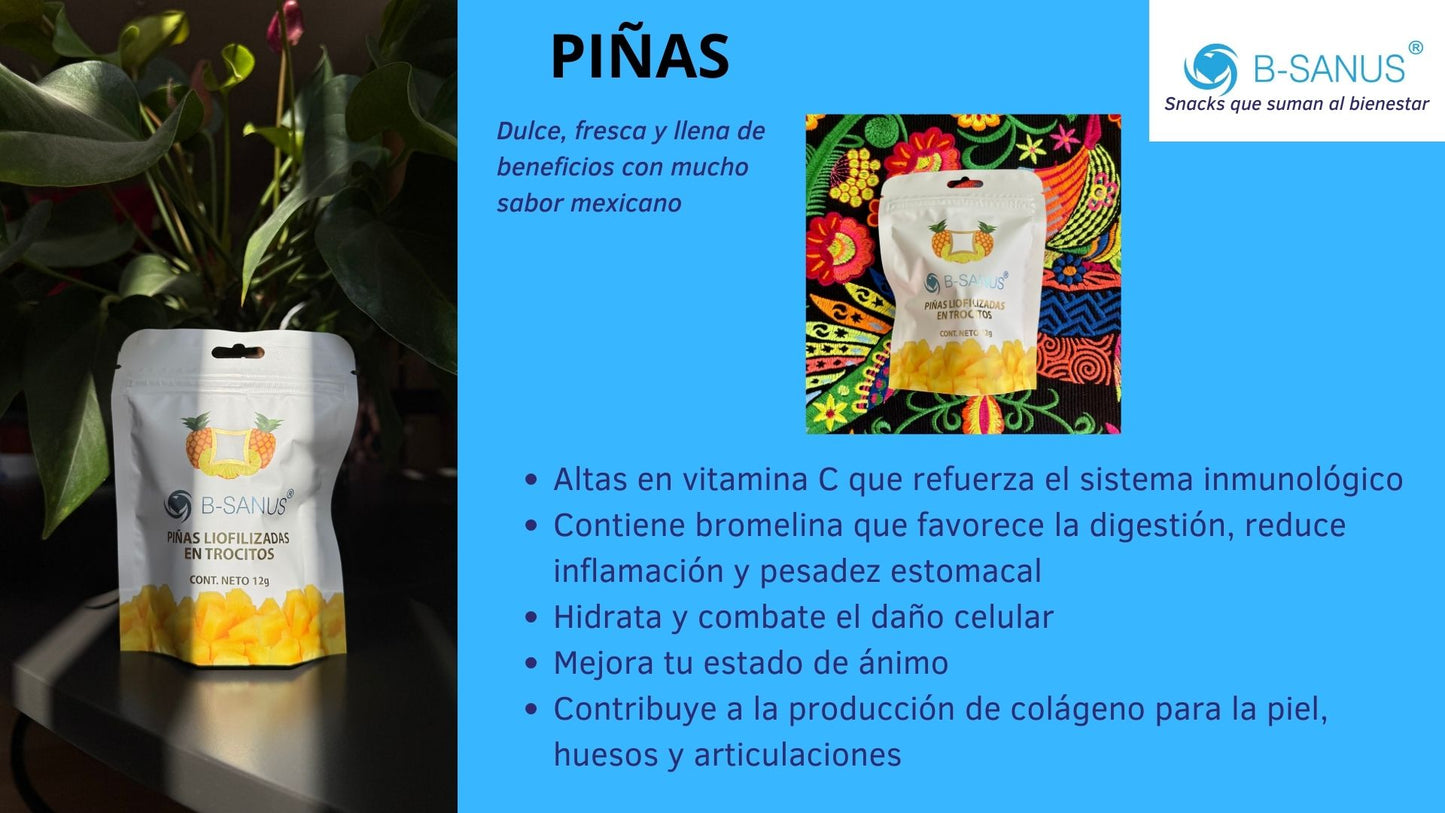 PIÑAS LIOFILIZADAS EN TROZOS B-SANUS (12g)