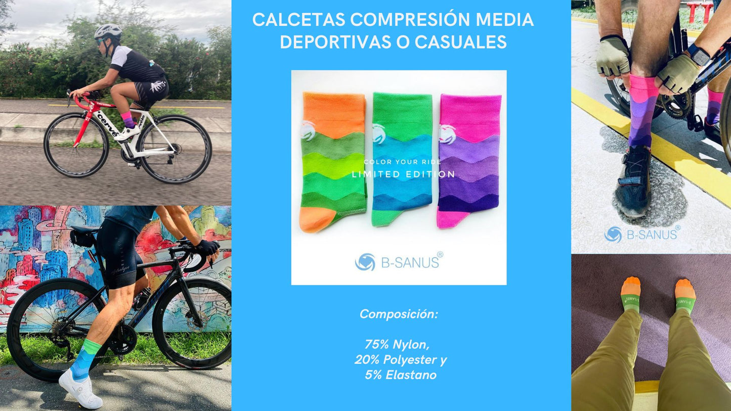 CALCETAS DE COMPRESIÓN MEDIA B-SANUS - Deportivas o Casuales